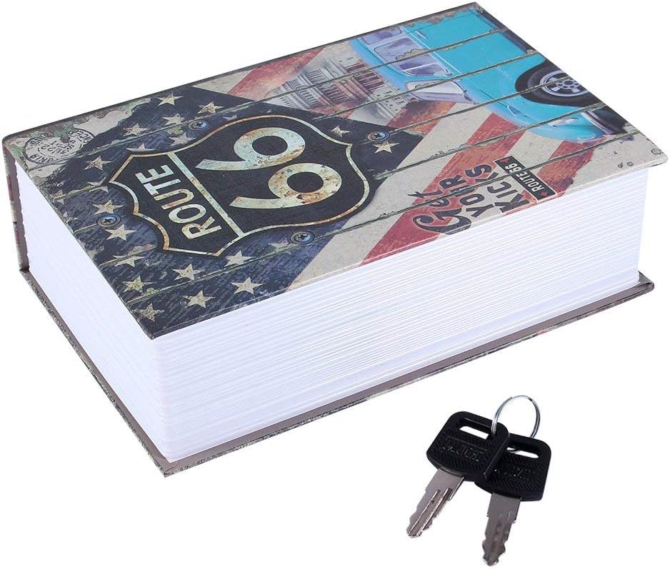 Créatif Dictionnaire Livre Coffre-fort, Coffre-fort de Rangement Secret Caché en Forme de Livre avec Serrure à Combinaison, Cachette Secrète pour l'argent, Bijoux, Livre et Passeport (Rêve américain)