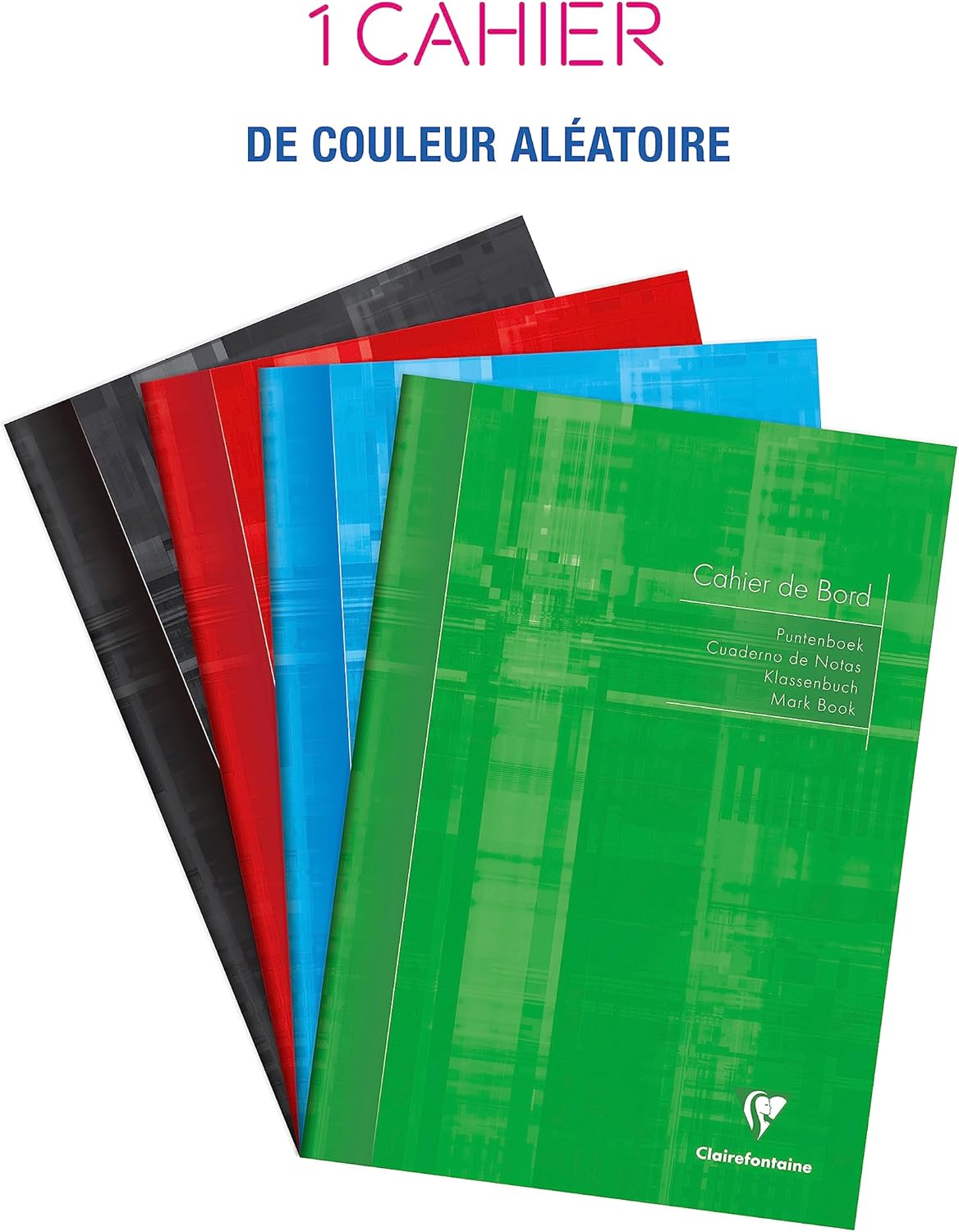 3139C Un Cahier de Bord Agrafé - A4 21x29,7 cm - 72 Pages avec Marges Détachables - Papier Registre Vert 110 g - Couverture Carte Pelliculée - Couleur Aléatoire A4/21x29,7 cm 72 pages Unité