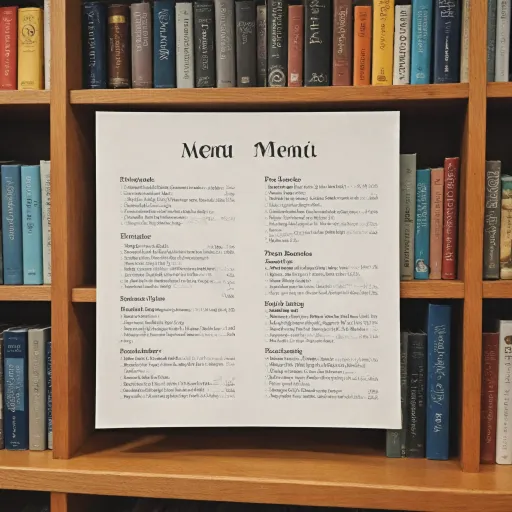 Comment créer une carte pour menu adaptée aux librairies et cafés littéraires