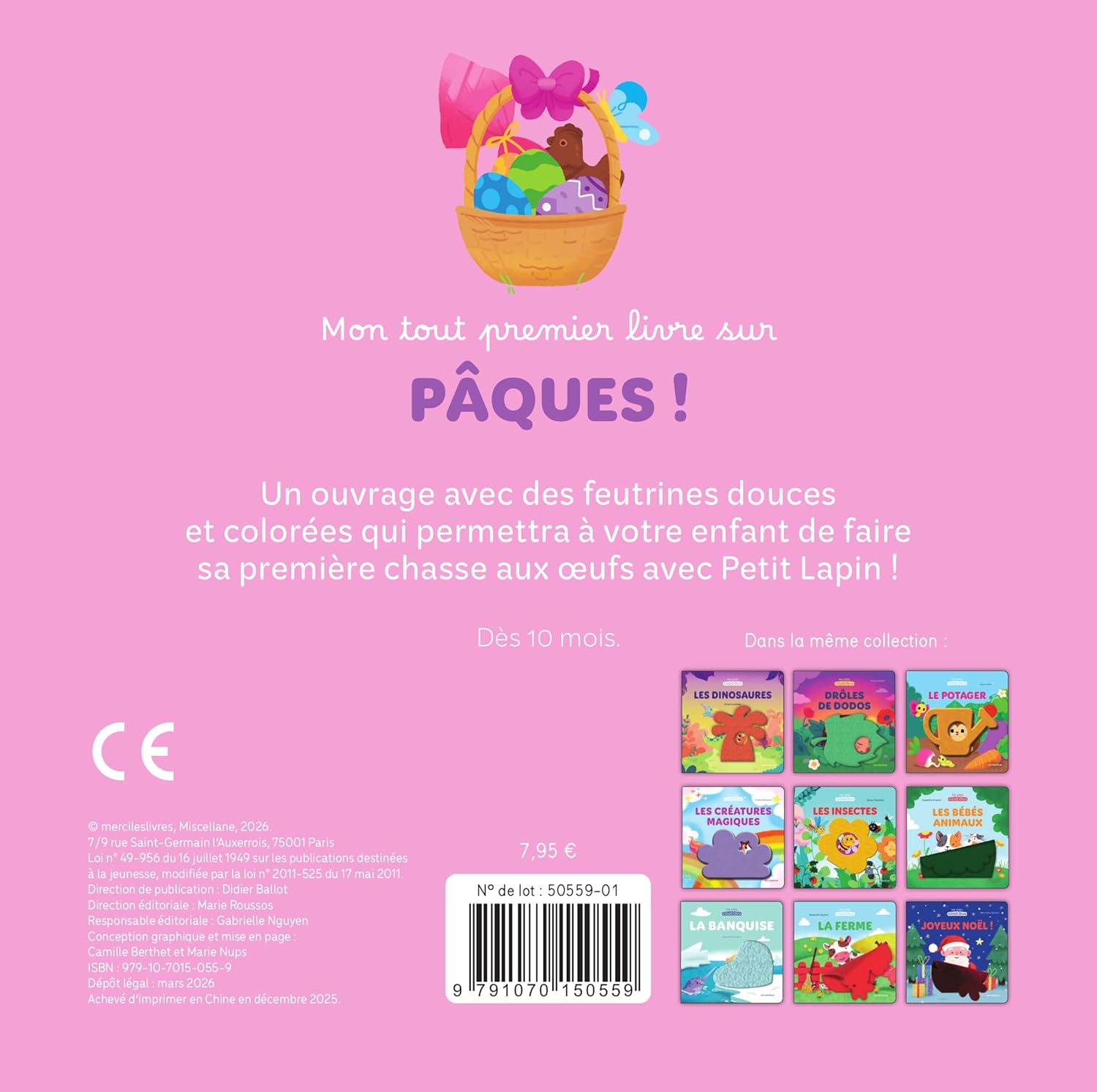 La chasse aux œufs - Mes petits coucous: Livre à flaps en feutrine - dès 10 mois