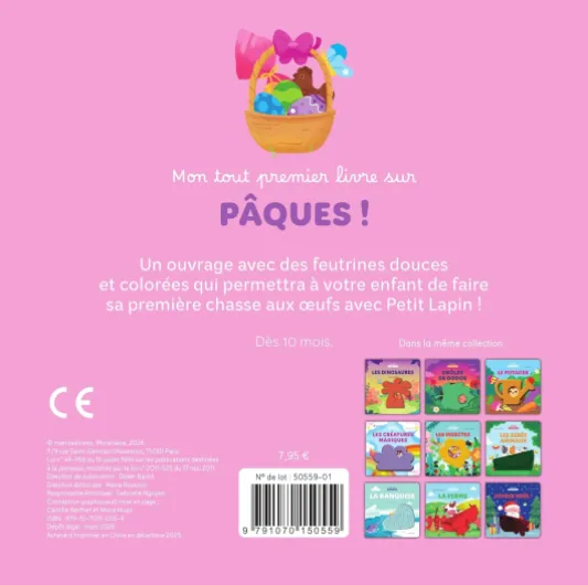 La chasse aux œufs - Mes petits coucous: Livre à flaps en feutrine - dès 10 mois