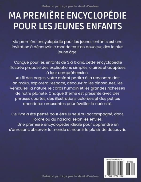 Ma Première Encyclopédie pour les Enfants: Pour les jeunes curieux de 3 à 6 ans, afin de découvrir les animaux l’espace les dinosaures les véhicules .. - répondre à toutes les questions (PS MS GS CP)