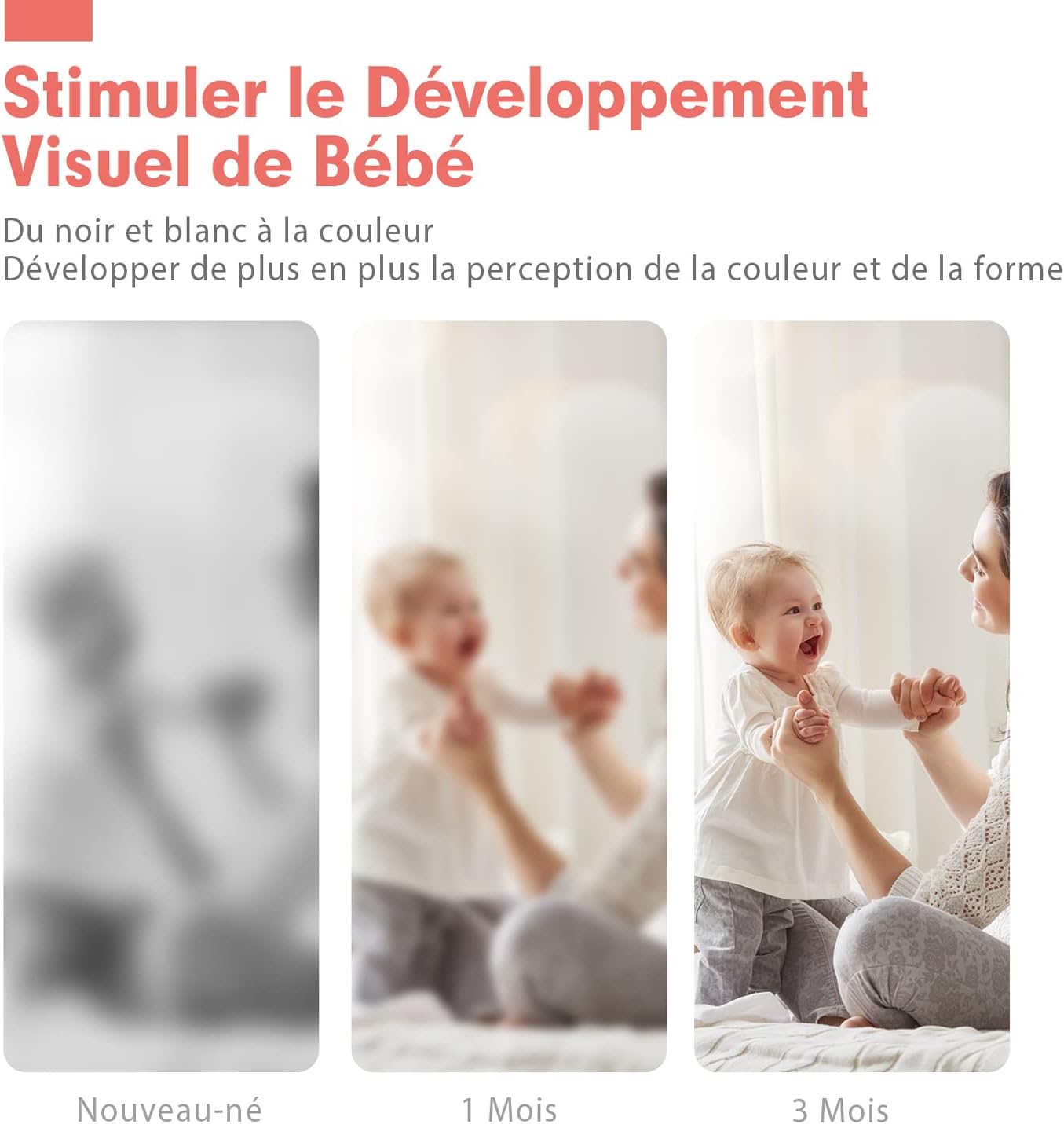 Jouet pour 0 3 6 Mois, Carte Flash Blanc et Noir pour Tout-Petits/Bébé, 20 Pcs Contraste Élevé Conçues pour Jouets de Bébé Nouveau-Né Cartes de Stimulation Visuelle 20PCS(0-6M)