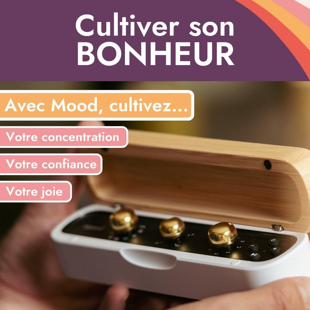Mood - Box de Méditation Guidée pour Cultiver son Bien-Être et se Détendre - 600 Séances Méditation Audio Guidées - Développez votre Concentration, Confiance et Joie en Français - Relaxation