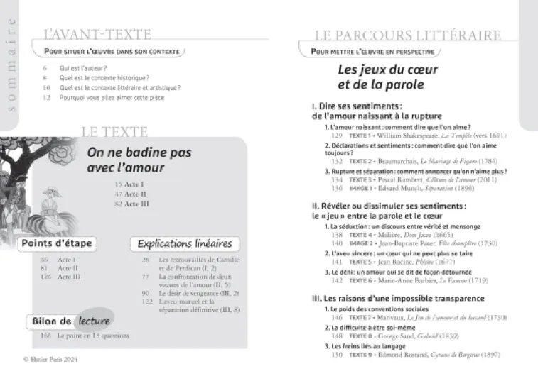 On ne badine pas avec l'amour (oeuvre au programme du Bac de français 2026, 1re générale & techno): suivi du parcours « Les jeux du coeur et de la parole »