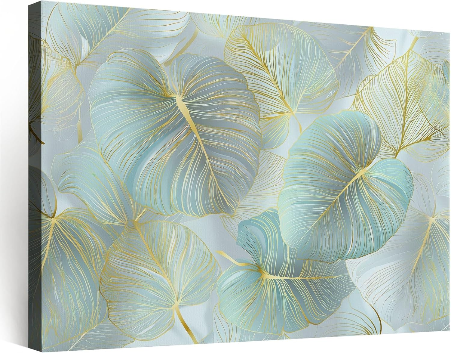 Générique Impression sur Toile Imprimée Plantes Charmantes Monstera Deliciosa Luxe, Image sur toile Cadre Tableau Decoration Murale 120 x 80 cm - Tableau sur toile pour Entrée Couloir Balcon Détente Vert Menthe 2 120L x 80l cm