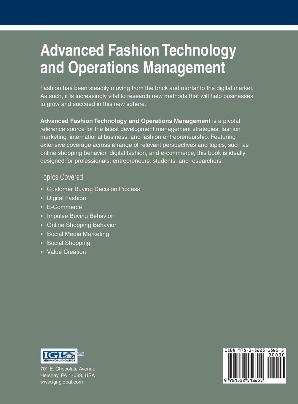 Advanced Fashion Technology and Operations Management