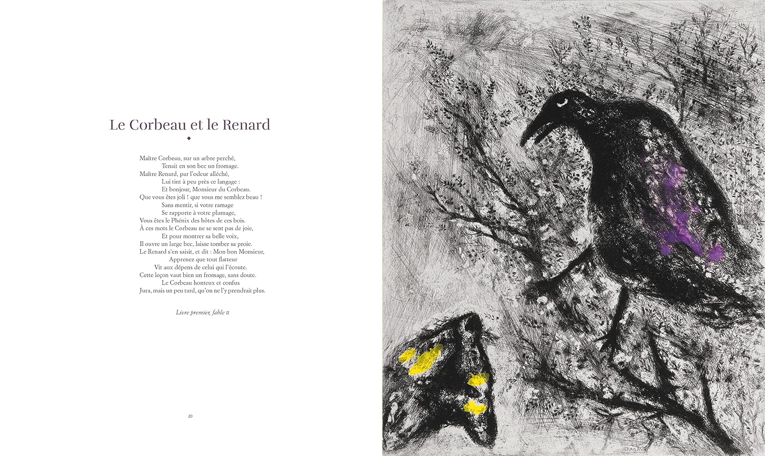 Les Fables de La Fontaine illustrées par Chagall - Version grand format