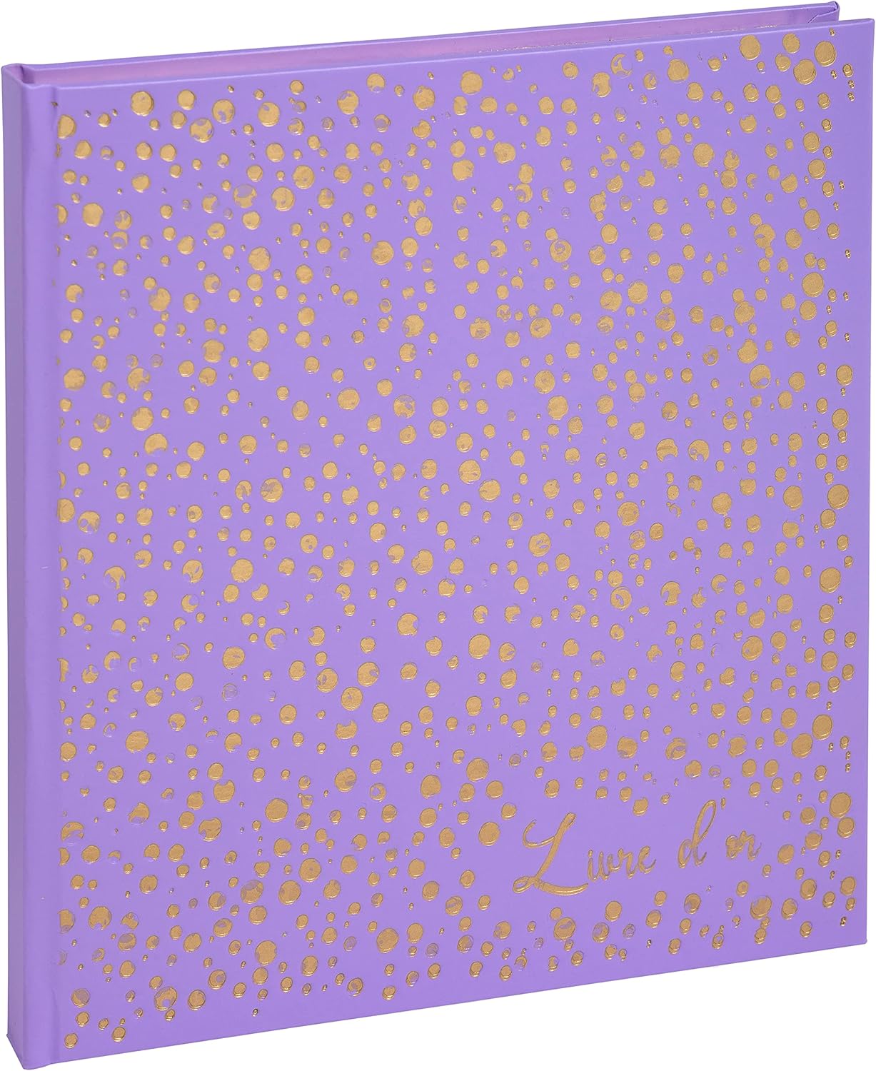 Réf - 387E - 1 Livre d'or tendance Plum' - Format carré 21x19 cm - En simili-cuir avec marquage titre doré "Livre d'or" et tranche or - 140 pages blanches unies - Coloris : violet 21 x 19 cm 140 pages blanches Plum violet