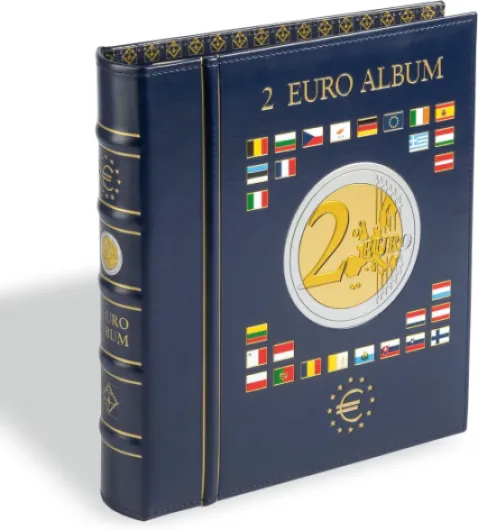 341017 Vista Album numismatique pour 80 pièces de 2 Euros - INCL - 4 Feuilles numismatiques Vista pour 80 pièces de Collection - Cassette de Protection