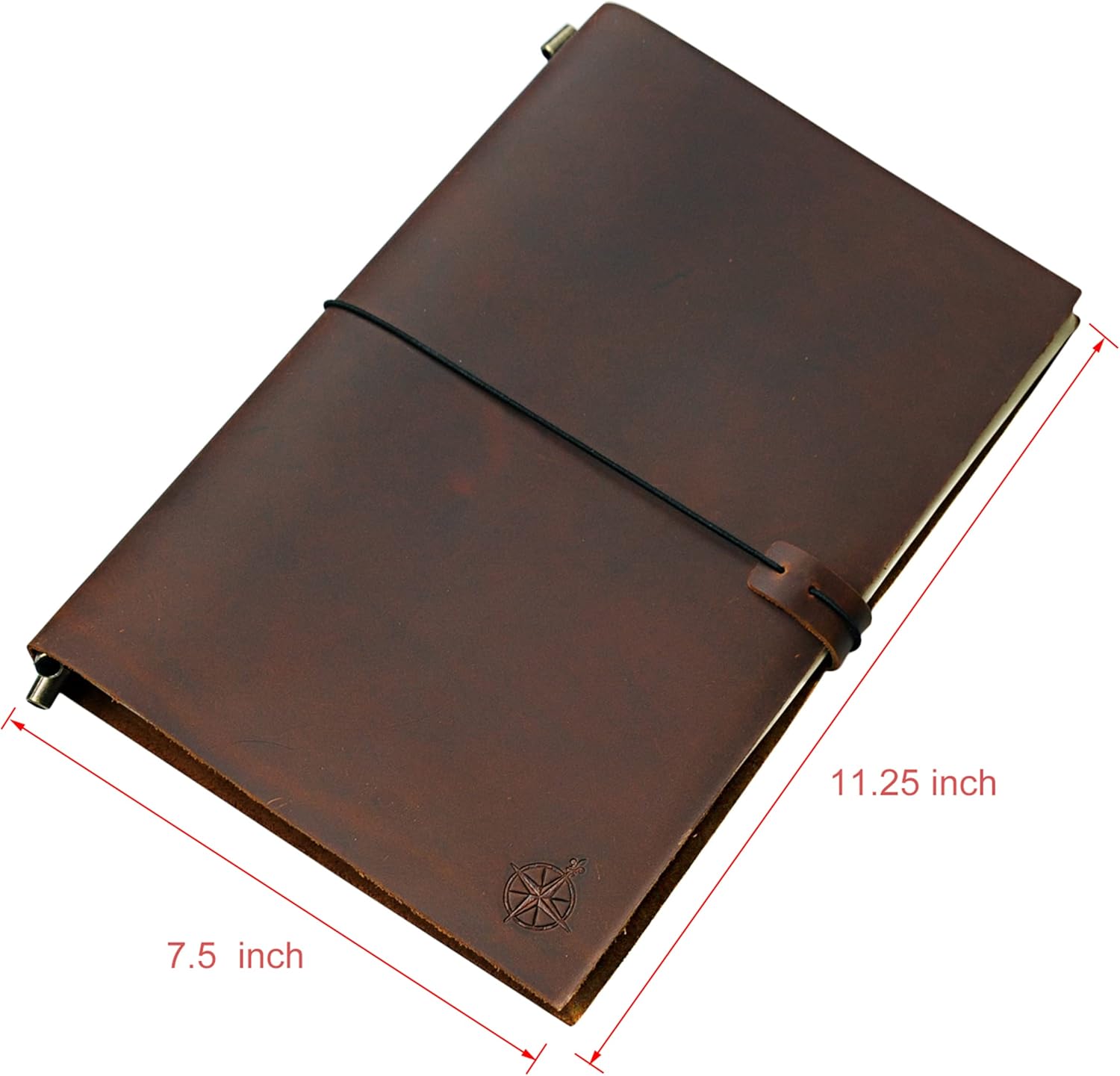 Grand Journal En Cuir – 19x28.5 cm – Le Grand Carnet De Voyage Rechargeable – Parfait Pour Écrire, Dessiner, Scrapbooking, Dessiner, Voyageurs, Professionnels – Inserts Vierges Large